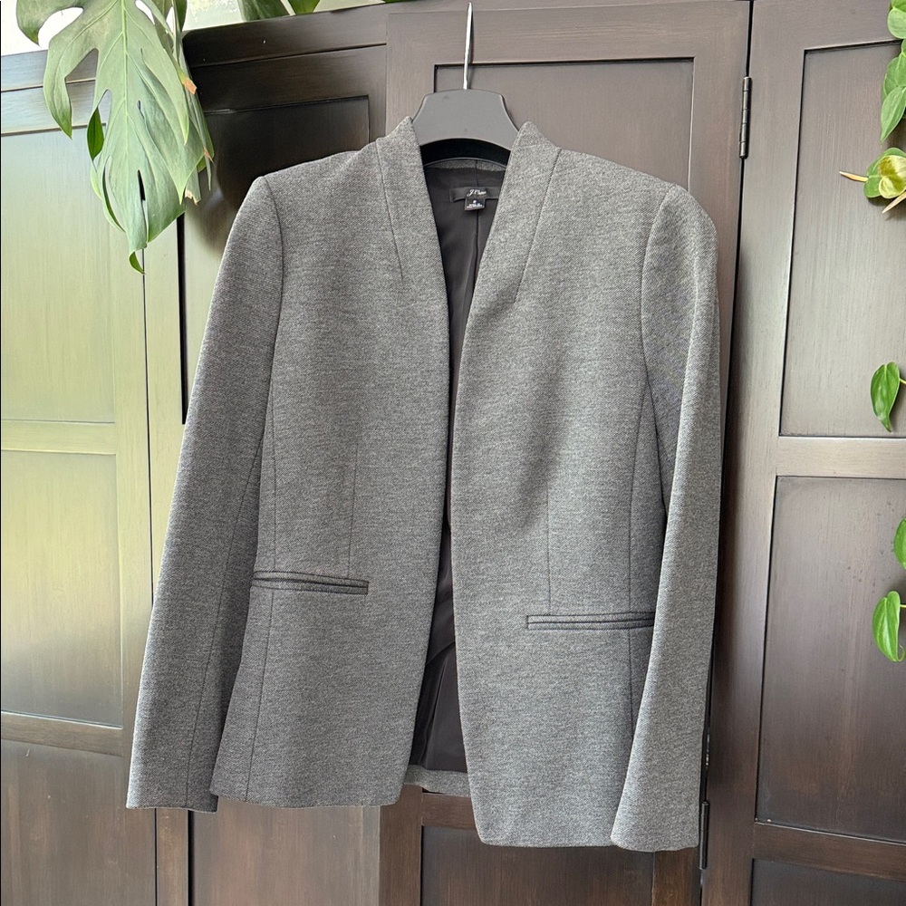 J. Crew Charcoal Gray Open-Front Blazer
